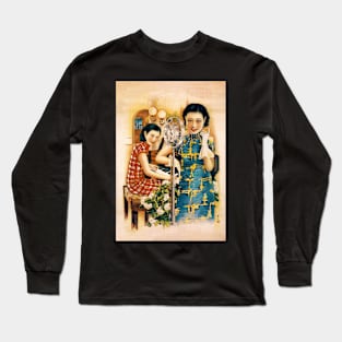 Vintage 1930's Chinese Advertisement Long Sleeve T-Shirt